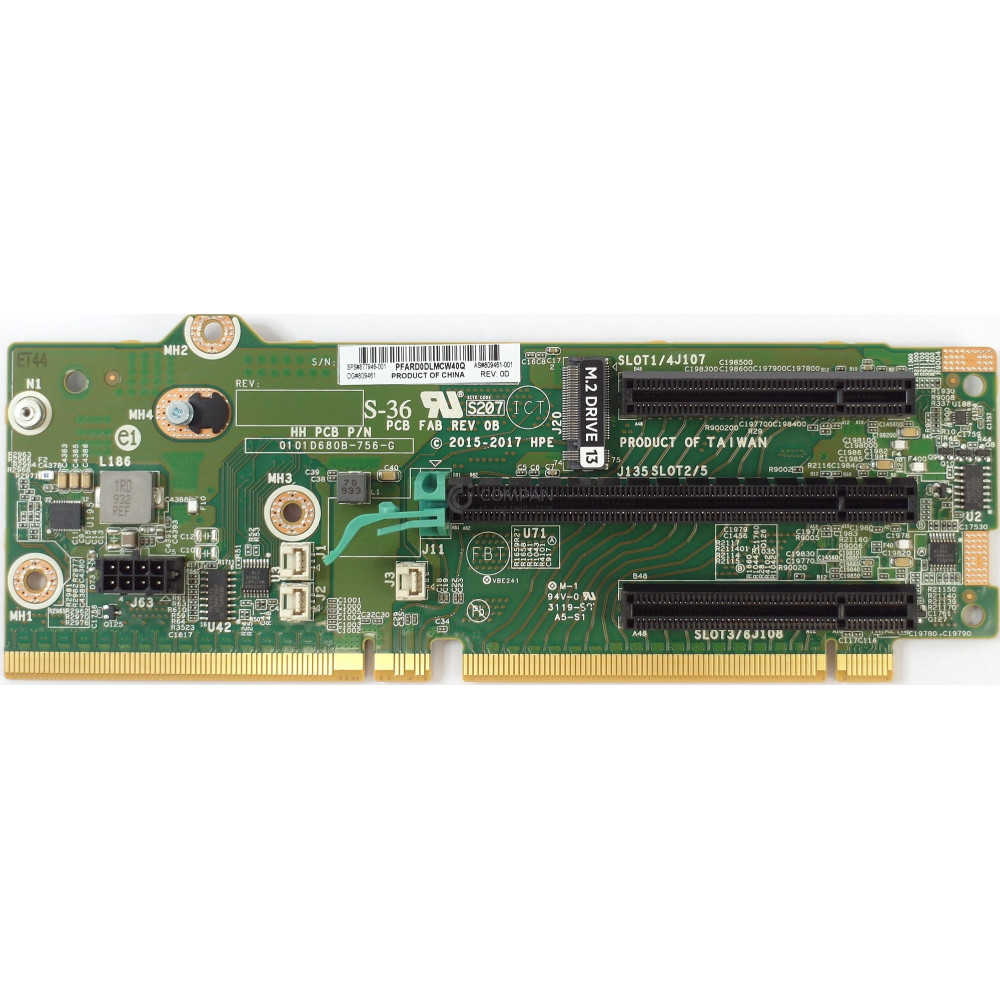 877946-001 HP PRIMARY PCIE RISER CARD 3-SLOTS FOR HP PROLIANT DL380 G10